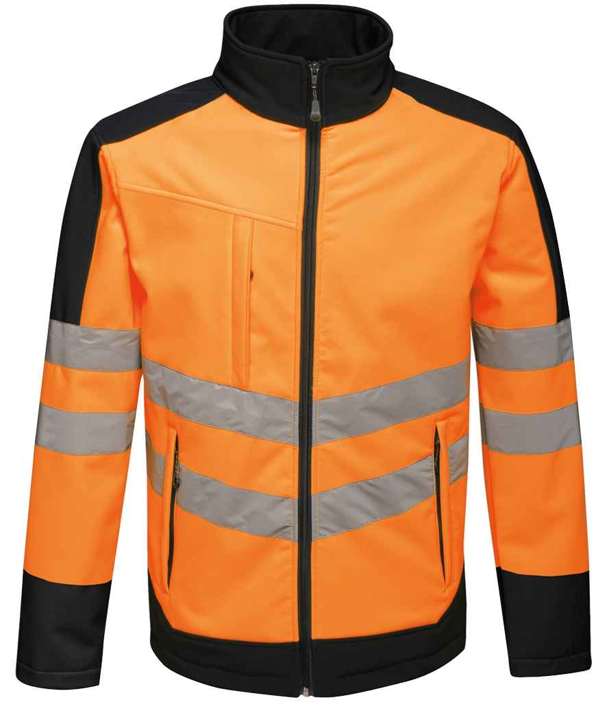 Regatta High Visibility Pro Soft Shell Jacket - Orange/Navy