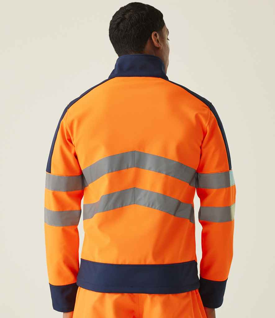 Regatta High Visibility Pro Soft Shell Jacket - Orange/Navy