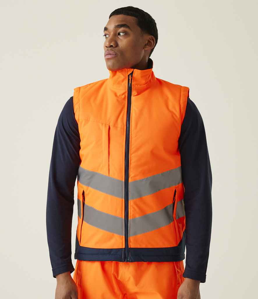 Regatta High Visibility Pro Bodywarmer - Orange/Navy