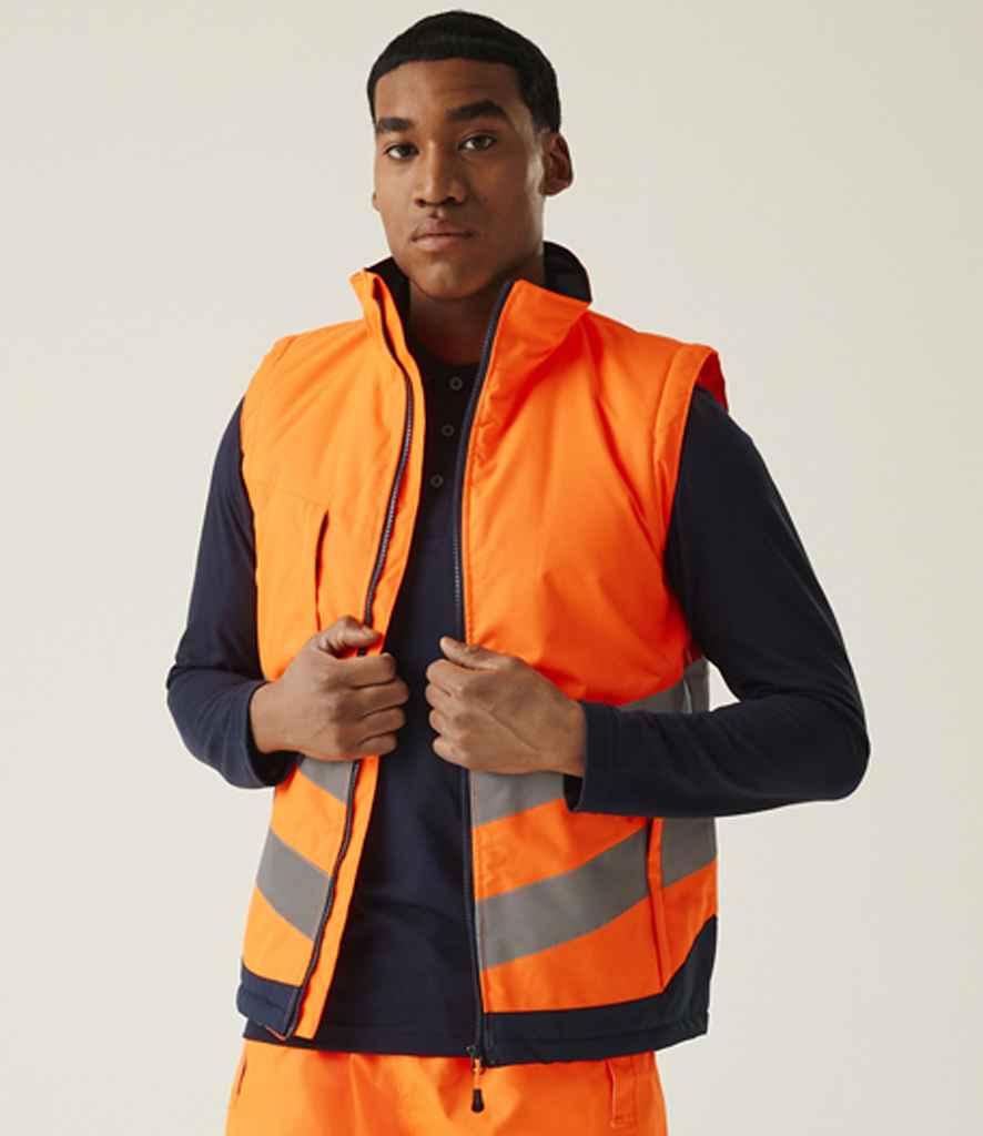 Regatta High Visibility Pro Bodywarmer - Orange/Navy