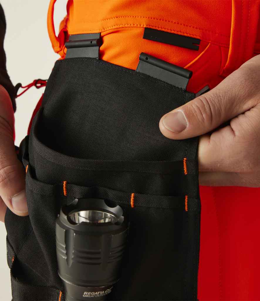 Regatta High Visibility Infiltrate Stretch Holster Trousers - Orange/Black