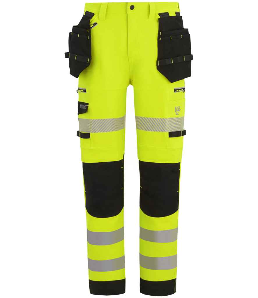 Regatta High Visibility Infiltrate Stretch Holster Trousers - Yellow/Black