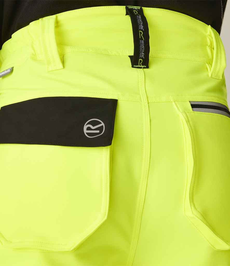 Regatta High Visibility Infiltrate Stretch Holster Trousers - Yellow/Black