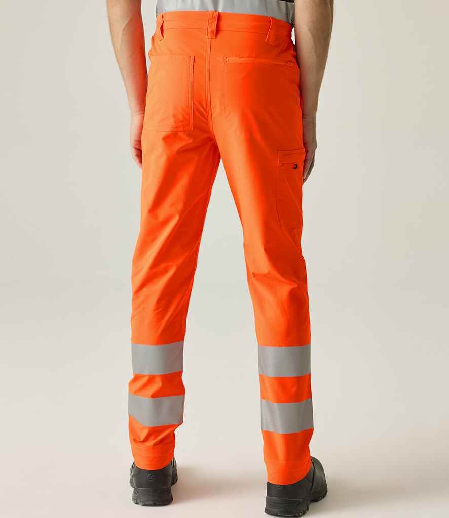Regatta High Visibility Pro Contract Stretch Action Trousers - Orange