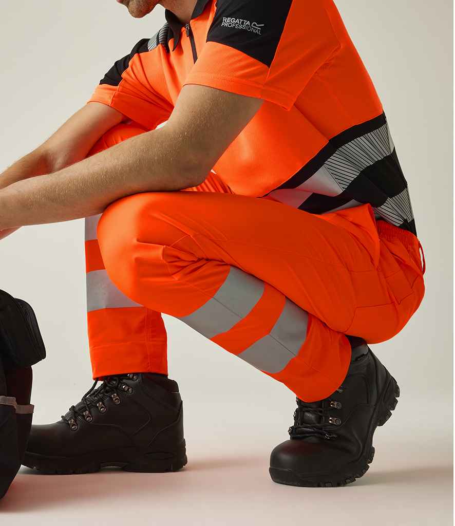 Regatta High Visibility Pro Contract Stretch Action Trousers - Orange