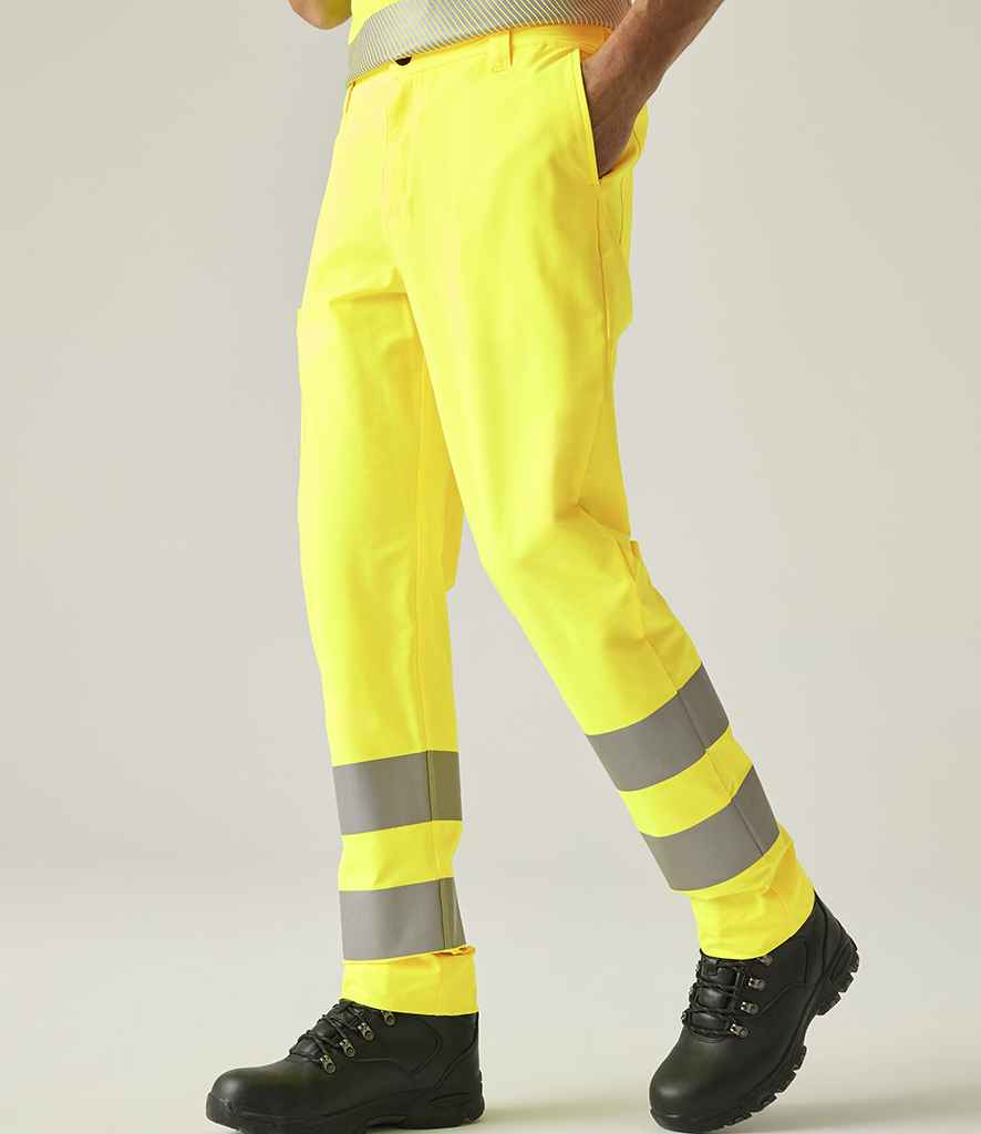 Regatta High Visibility Pro Contract Stretch Action Trousers - Yellow