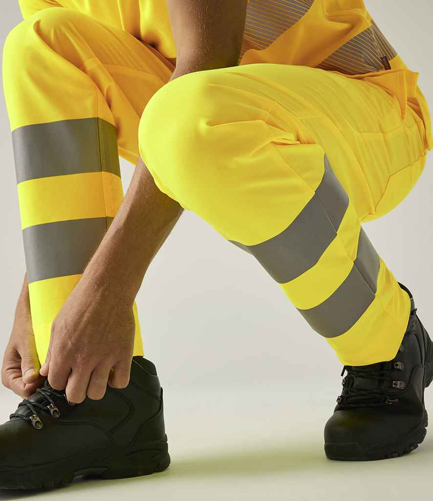 Regatta High Visibility Pro Contract Stretch Action Trousers - Yellow