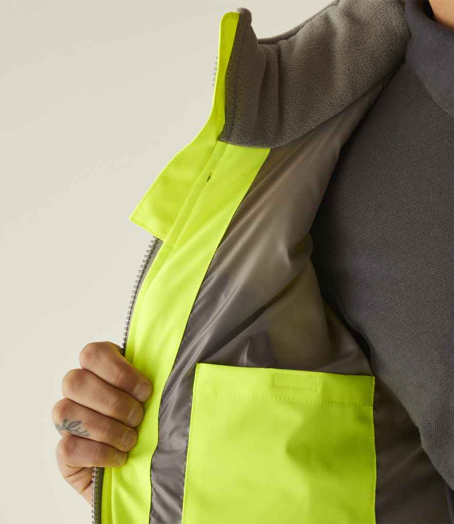 Regatta High Visibility Two Tone Thermal Baffle Jacket - Yellow/Grey