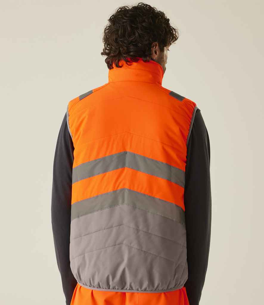 Regatta High Visibility Two Tone Thermal Baffle Bodywarmer - Orange/Grey