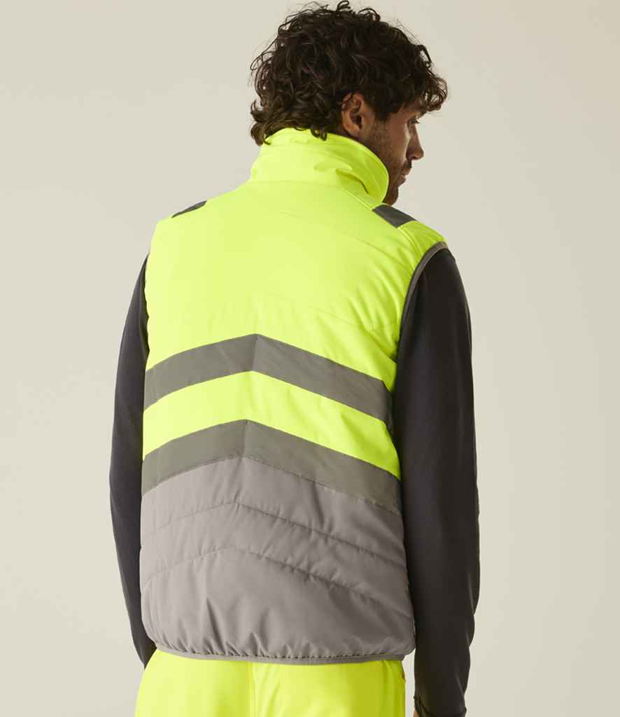 Regatta High Visibility Two Tone Thermal Baffle Bodywarmer - Yellow/Grey