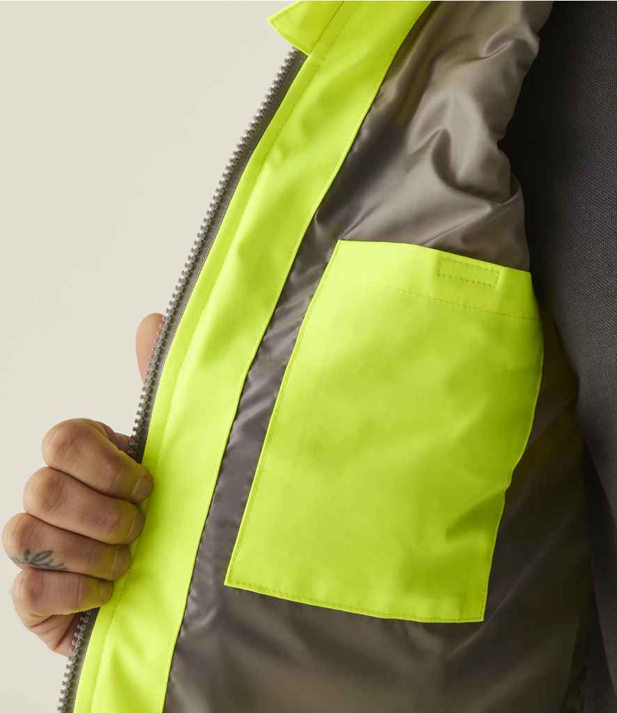 Regatta High Visibility Two Tone Thermal Baffle Bodywarmer - Yellow/Grey