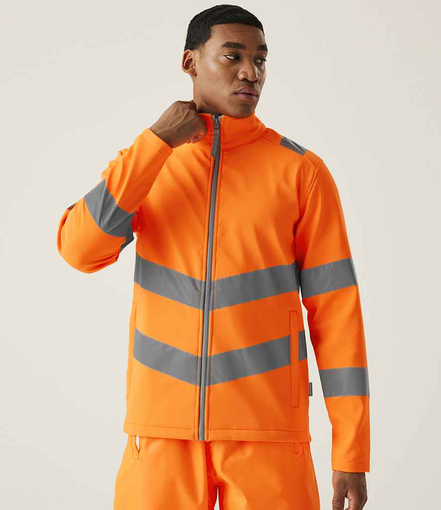 Regatta High Visibility Pro Contract Ablaze Soft Shell Jacket - Orange