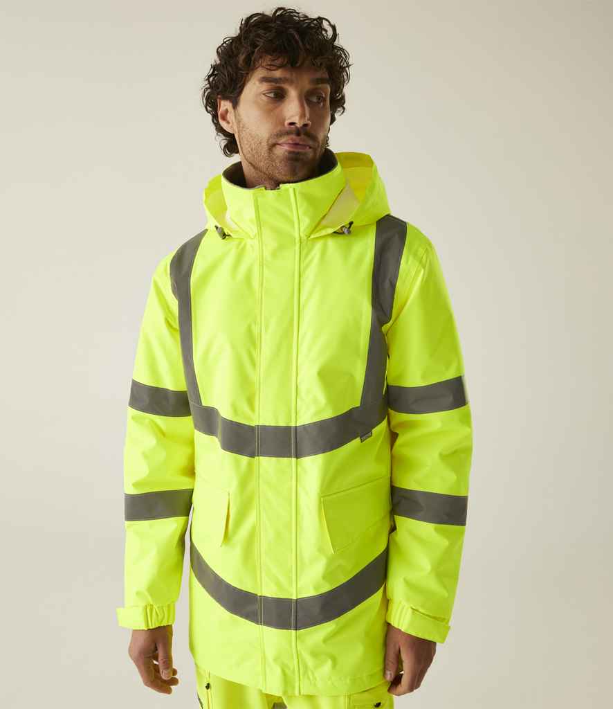 Regatta High Visibility Pro Contract Dover Parka - Yellow