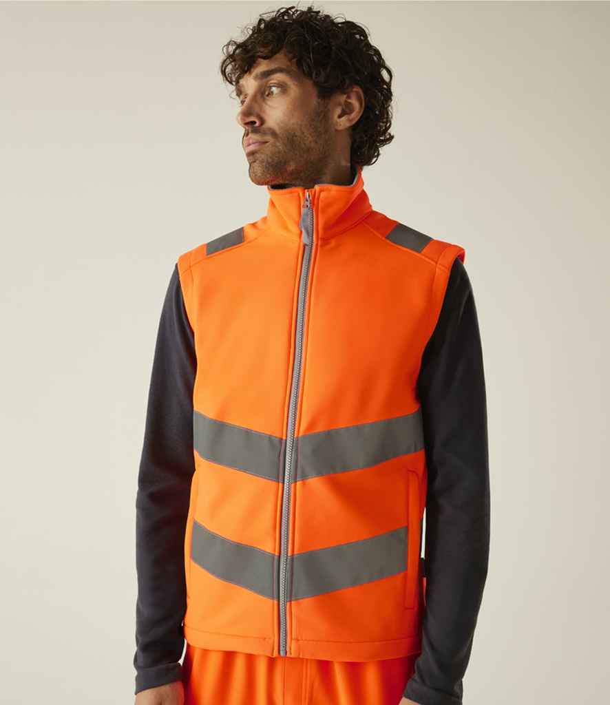 Regatta High Visibility Pro Contract Ablaze Soft Shell Bodywarmer - Orange