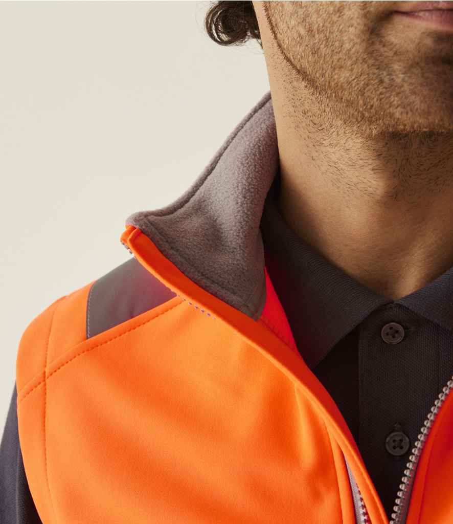 Regatta High Visibility Pro Contract Ablaze Soft Shell Bodywarmer - Orange