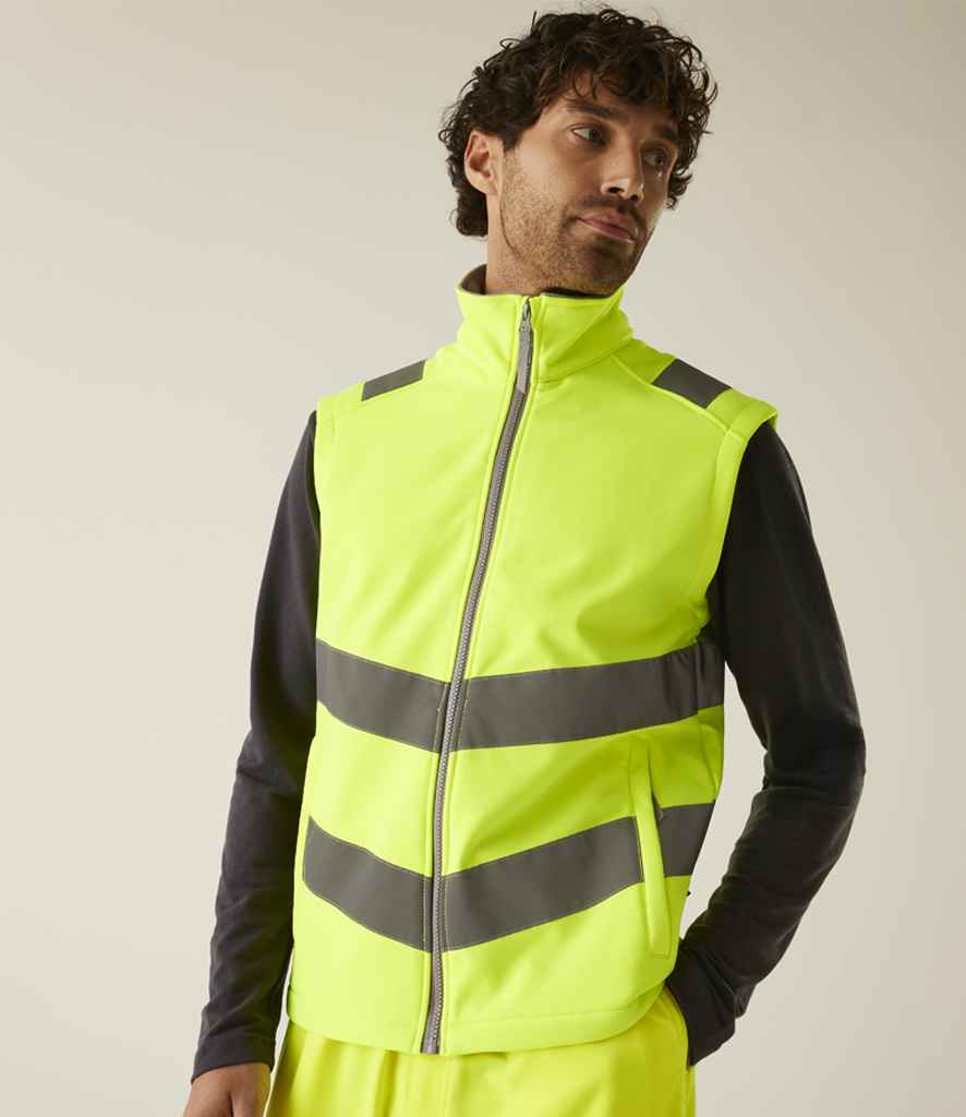 Regatta High Visibility Pro Contract Ablaze Soft Shell Bodywarmer - Yellow