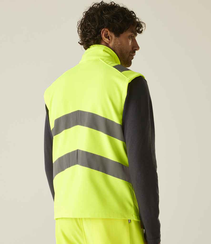Regatta High Visibility Pro Contract Ablaze Soft Shell Bodywarmer - Yellow