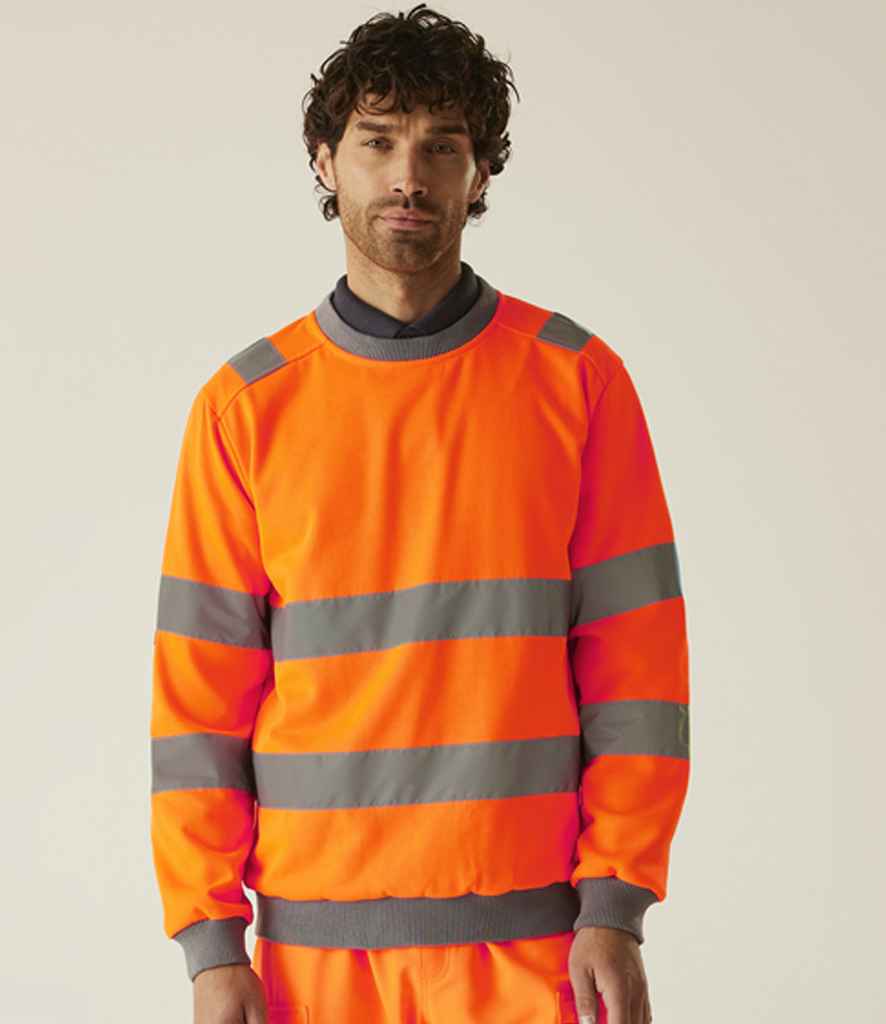 Regatta High Visibility Pro Contract Crew Neck Sweatshirt - Orange