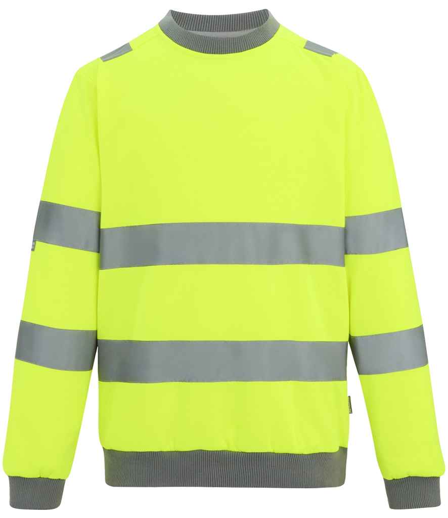 Regatta High Visibility Pro Contract Crew Neck Sweatshirt - Yellow