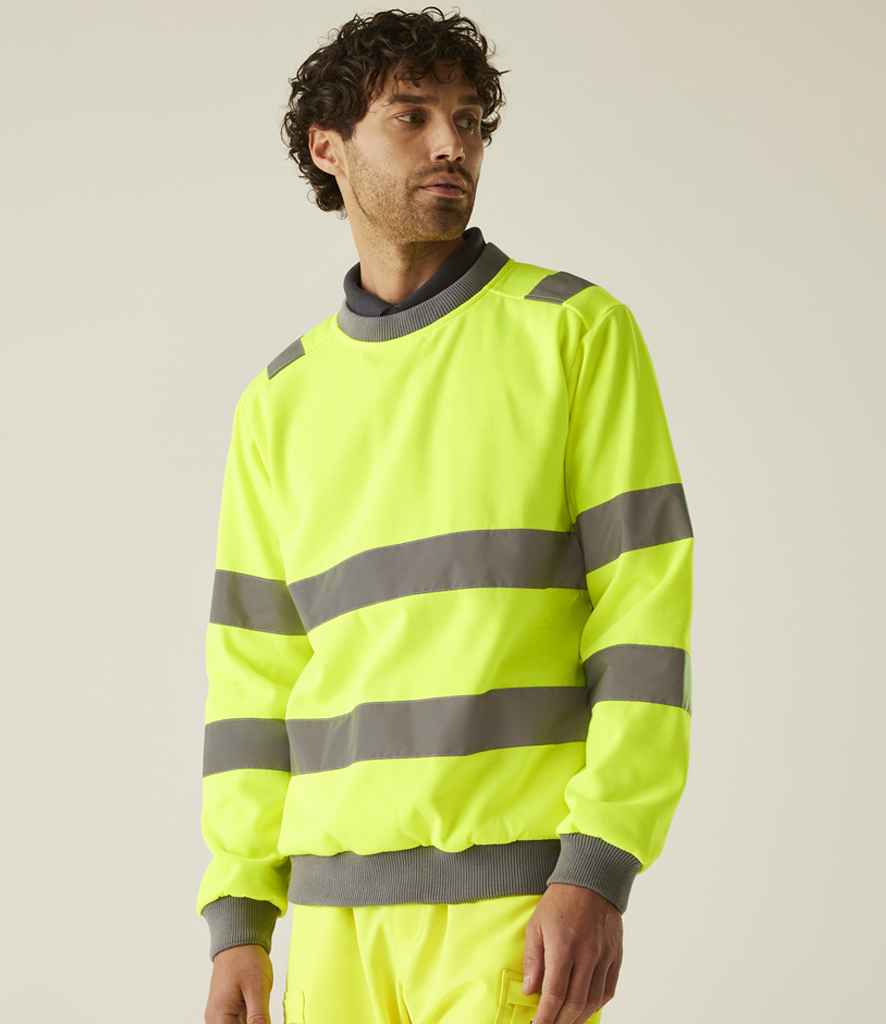 Regatta High Visibility Pro Contract Crew Neck Sweatshirt - Yellow
