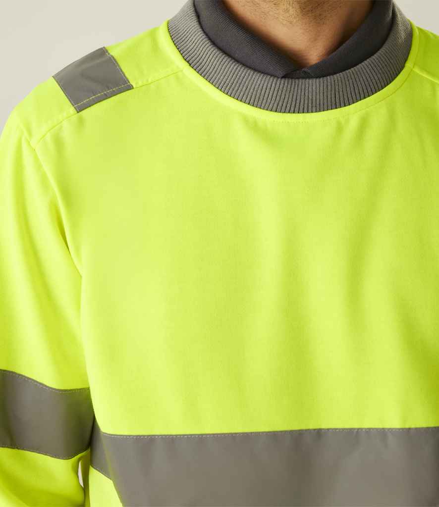 Regatta High Visibility Pro Contract Crew Neck Sweatshirt - Yellow