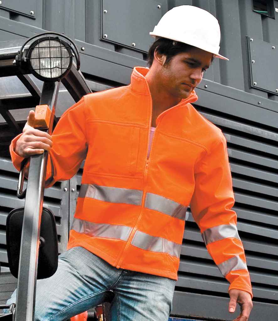 Result Safe-Guard Hi-Vis Soft Shell Jacket - Fluorescent Orange