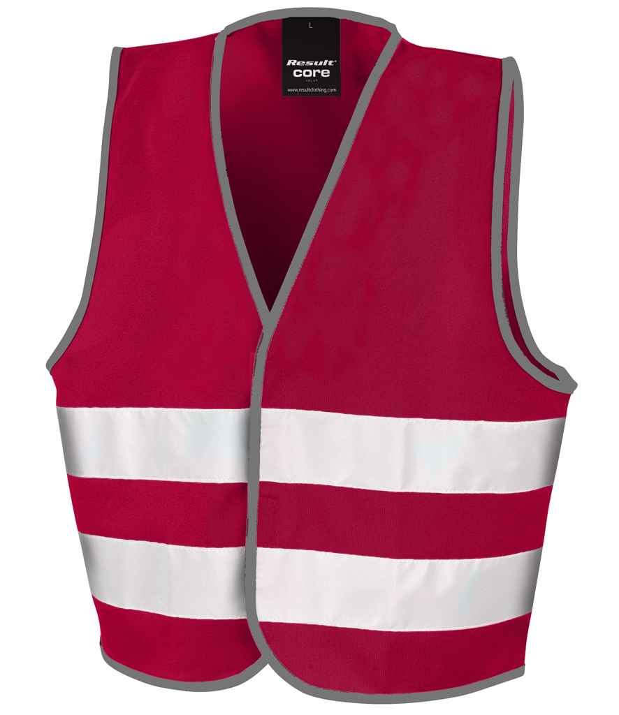Result Core Kids Enhanced Vis Vest - Burgundy