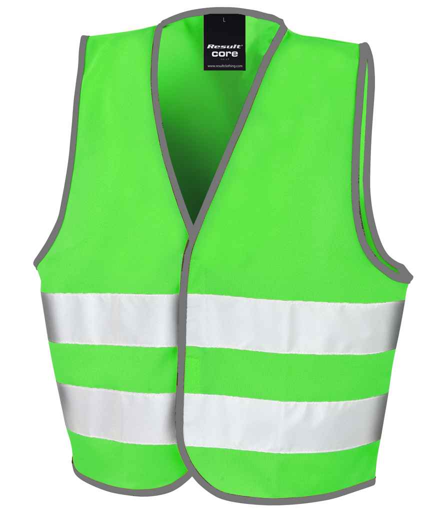 Result Core Kids Enhanced Vis Vest - Lime Green