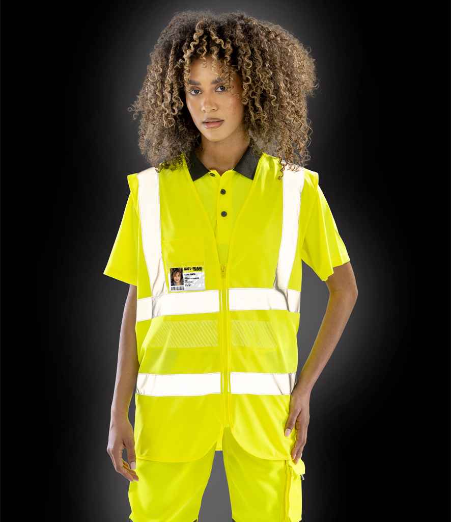 Result Safe-Guard Zip ID Safety Tabard - Fluorescent Yellow