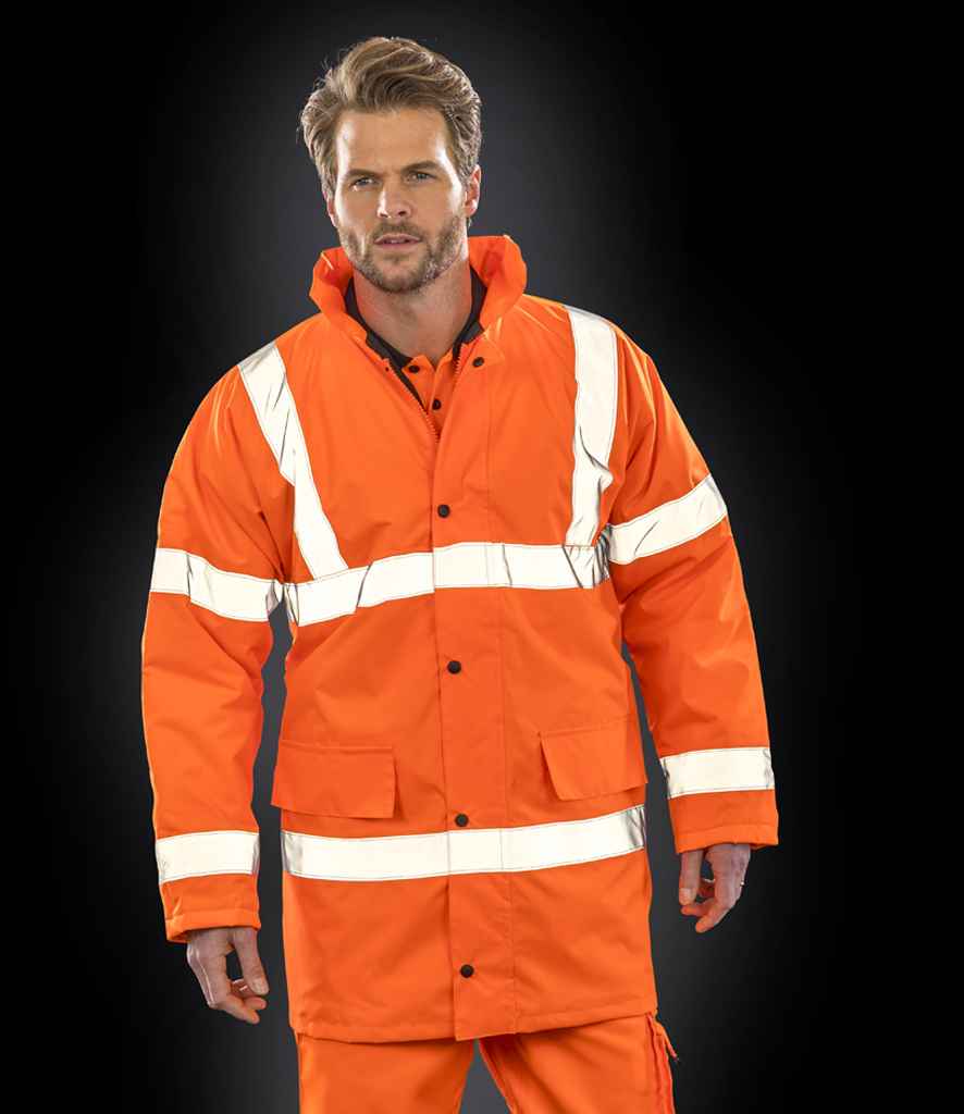 Result Core Hi-Vis Motorway Coat - Fluorescent Orange