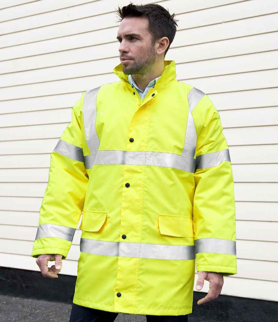 Result Core Hi-Vis Motorway Coat - Fluorescent Yellow