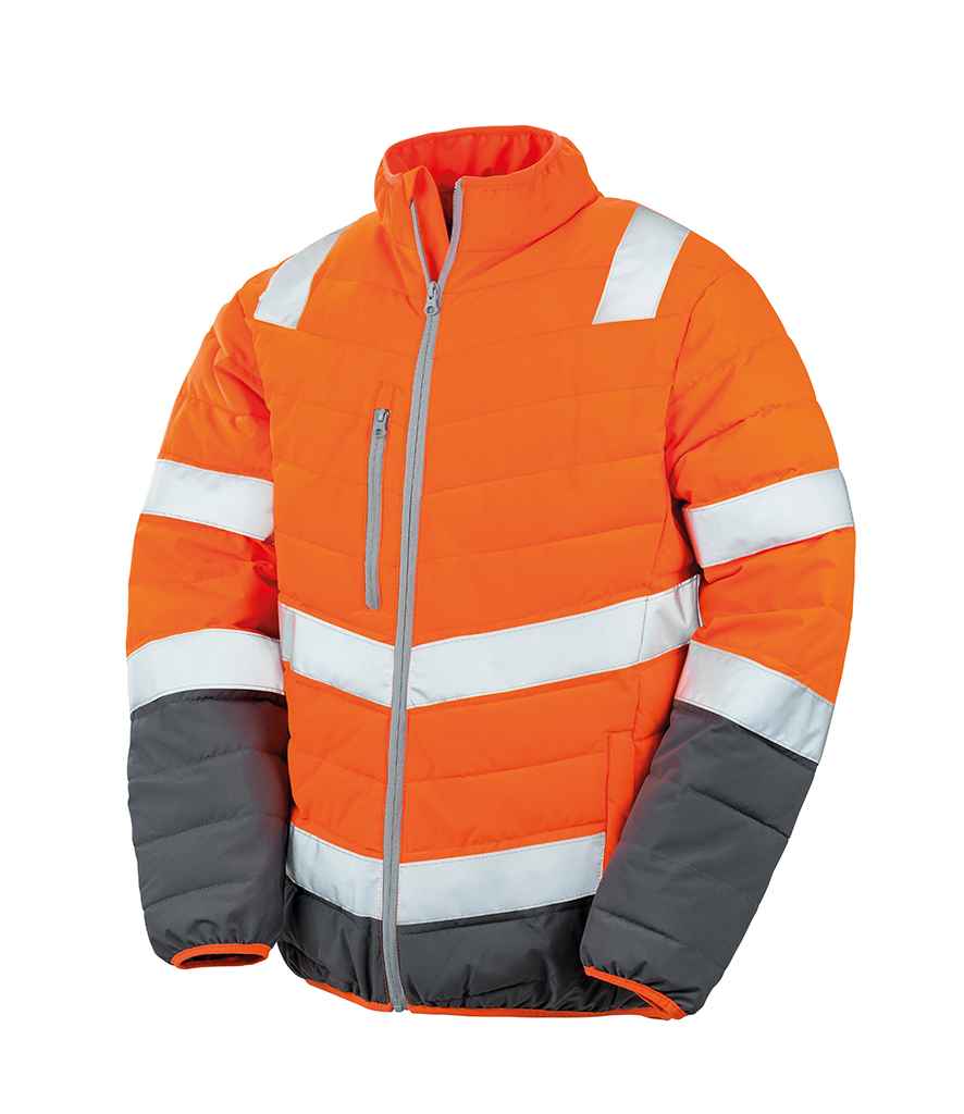 Result Safe-Guard Soft Safety Jacket - Fluorescent Orange/Grey