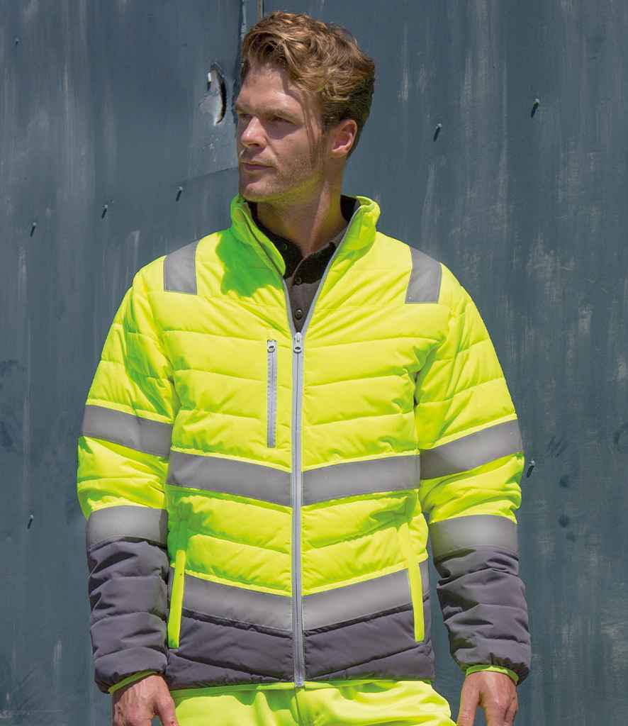 Result Safe-Guard Soft Safety Jacket - Fluorescent Yellow/Grey