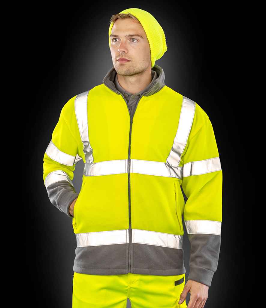 Result Safe-Guard Hi-Vis Micro Fleece Jacket - Fluorescent Yellow