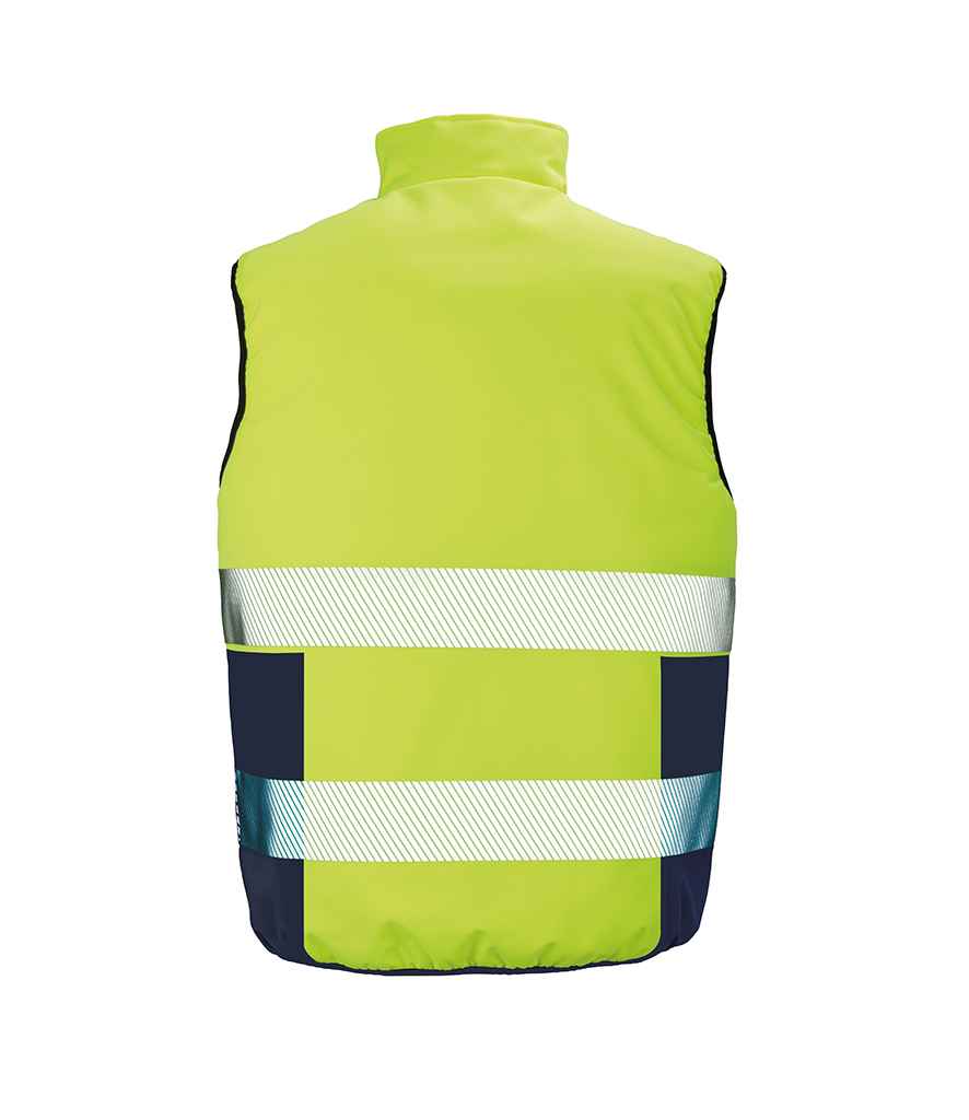 Result Safe-Guard Reversible Soft Padded Gilet - Fluorescent Yellow/Navy