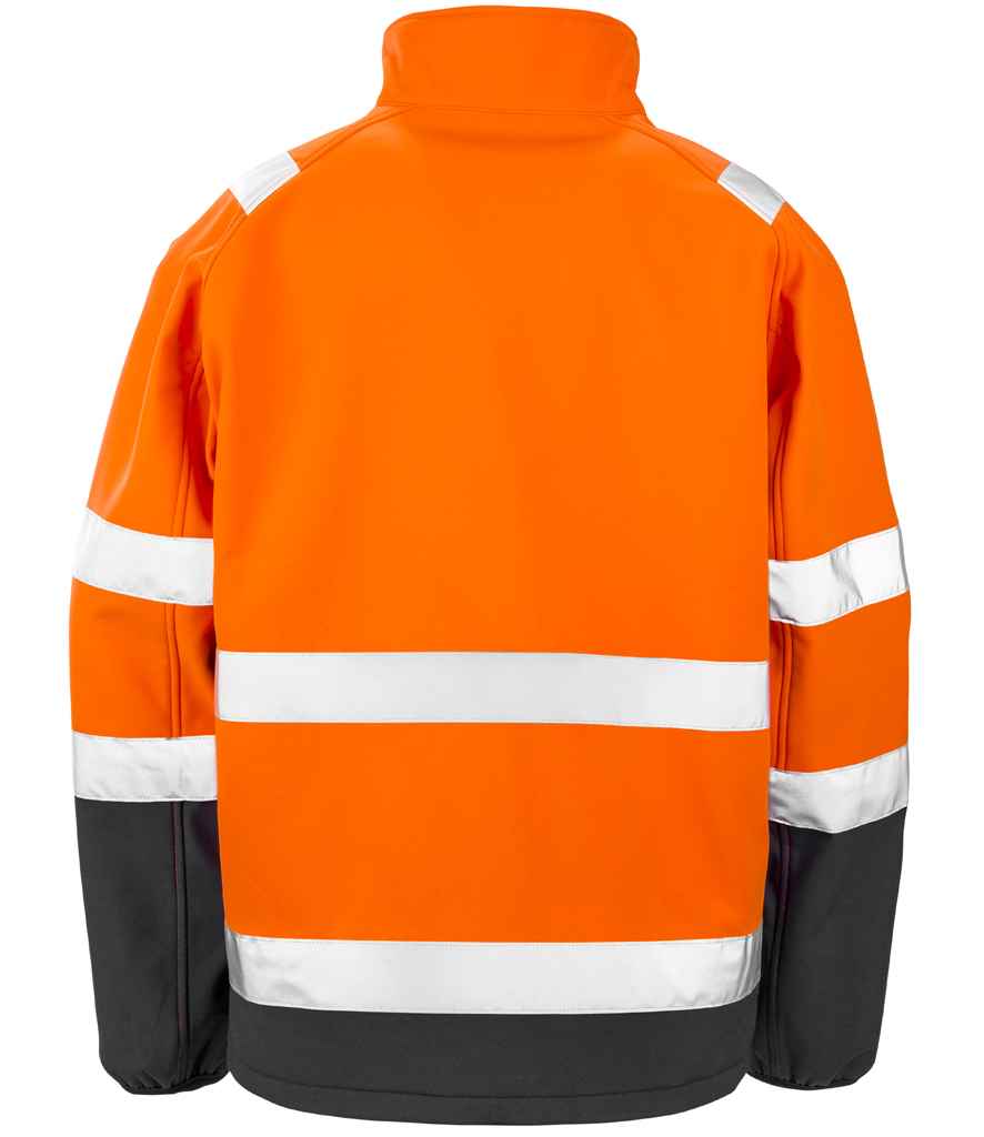 Result Safe-Guard Printable Safety Soft Shell Jacket - Fluorescent Orange/Black
