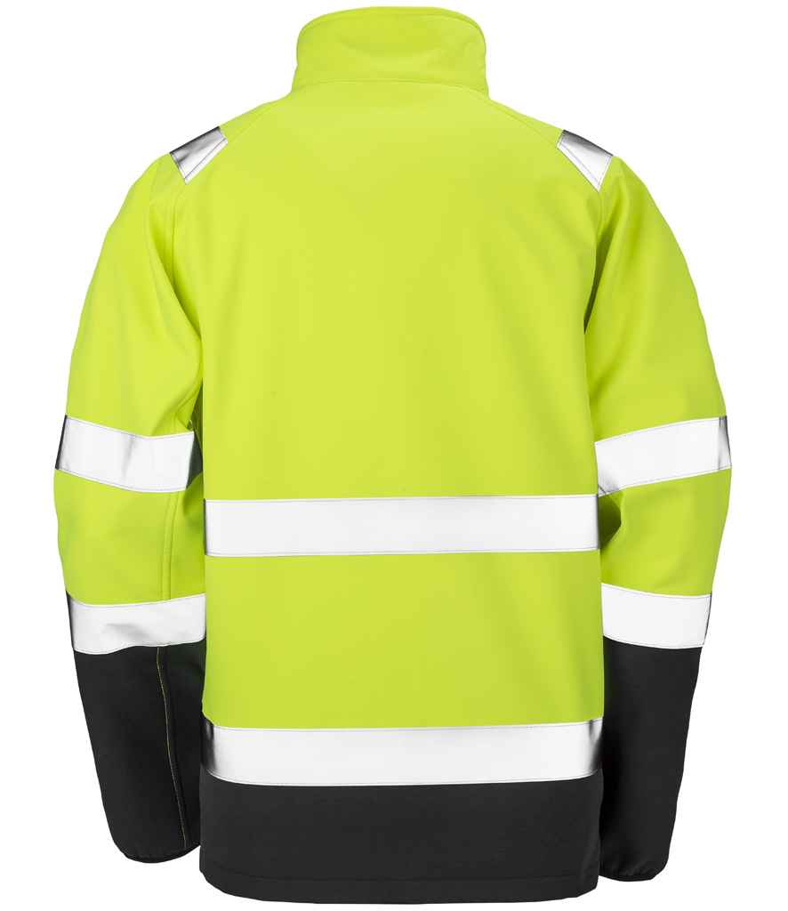 Result Safe-Guard Printable Safety Soft Shell Jacket - Fluorescent Yellow/Black