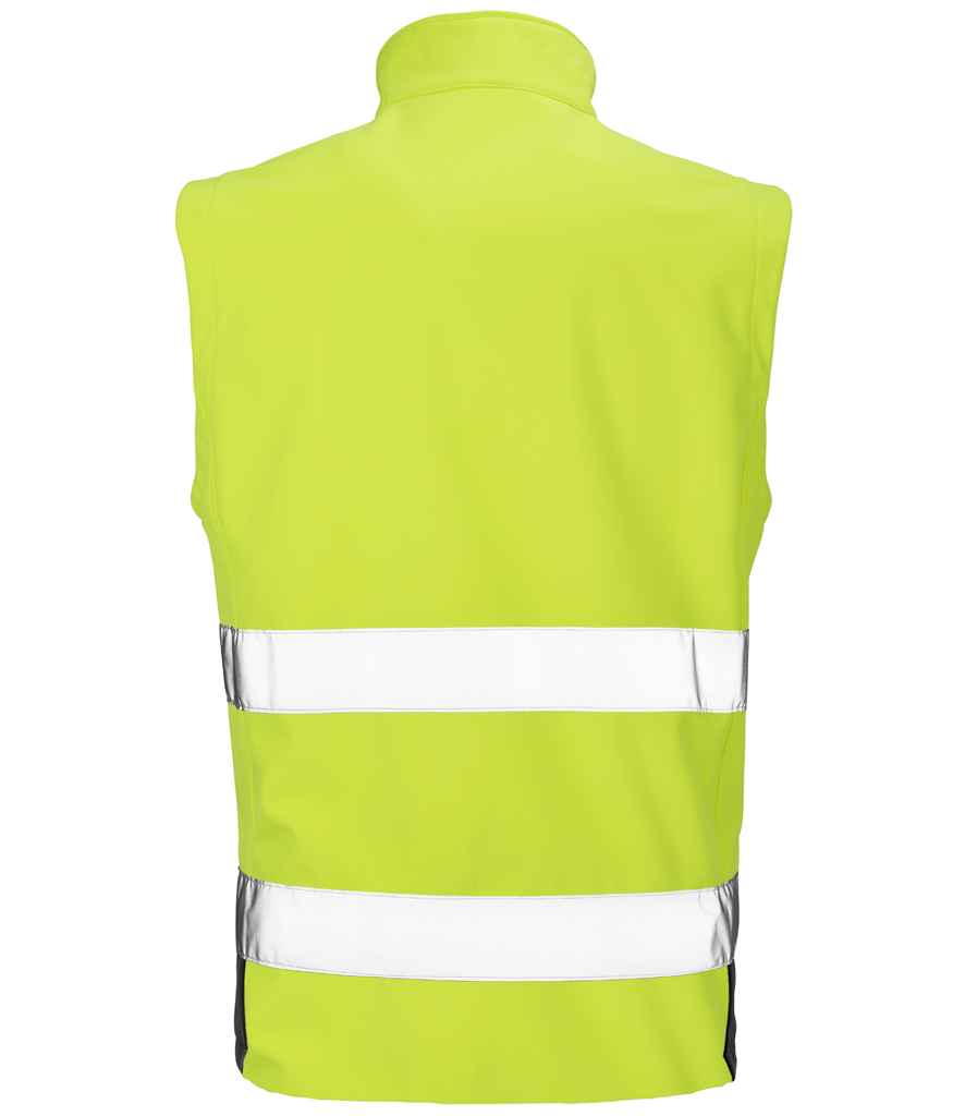 Result Safe-Guard Printable Safety Soft Shell Gilet - Fluorescent Yellow/Black