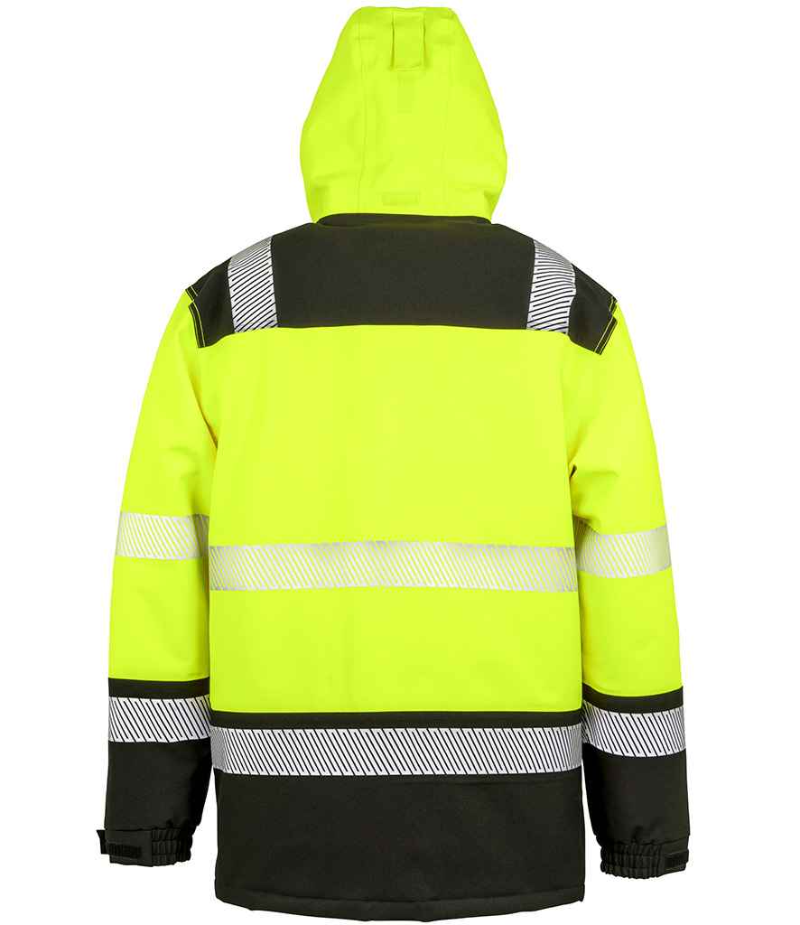 Result Safe-Guard Extreme Tech Printable Safety Soft Shell Jacket - Fluorescent Yellow/Black