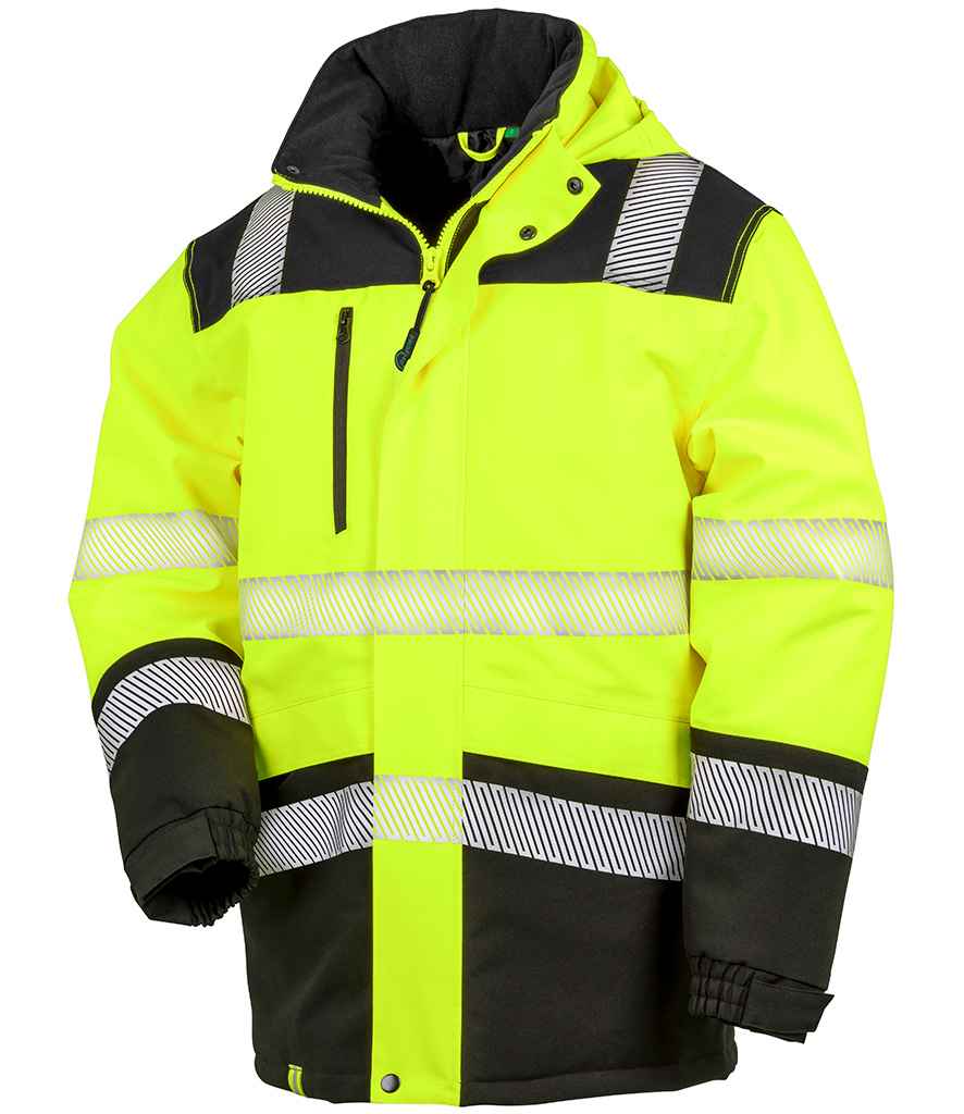 Result Safe-Guard Extreme Tech Printable Safety Soft Shell Jacket - Fluorescent Yellow/Black
