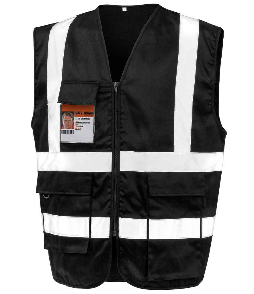 Result Safe-Guard Heavy Duty Poly/Cotton Security Vest - Black