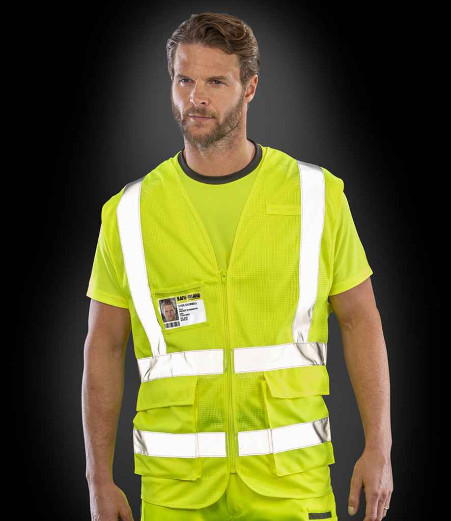 Result Safe-Guard Executive Cool Mesh Safety Vest - Fluorescent Yellow