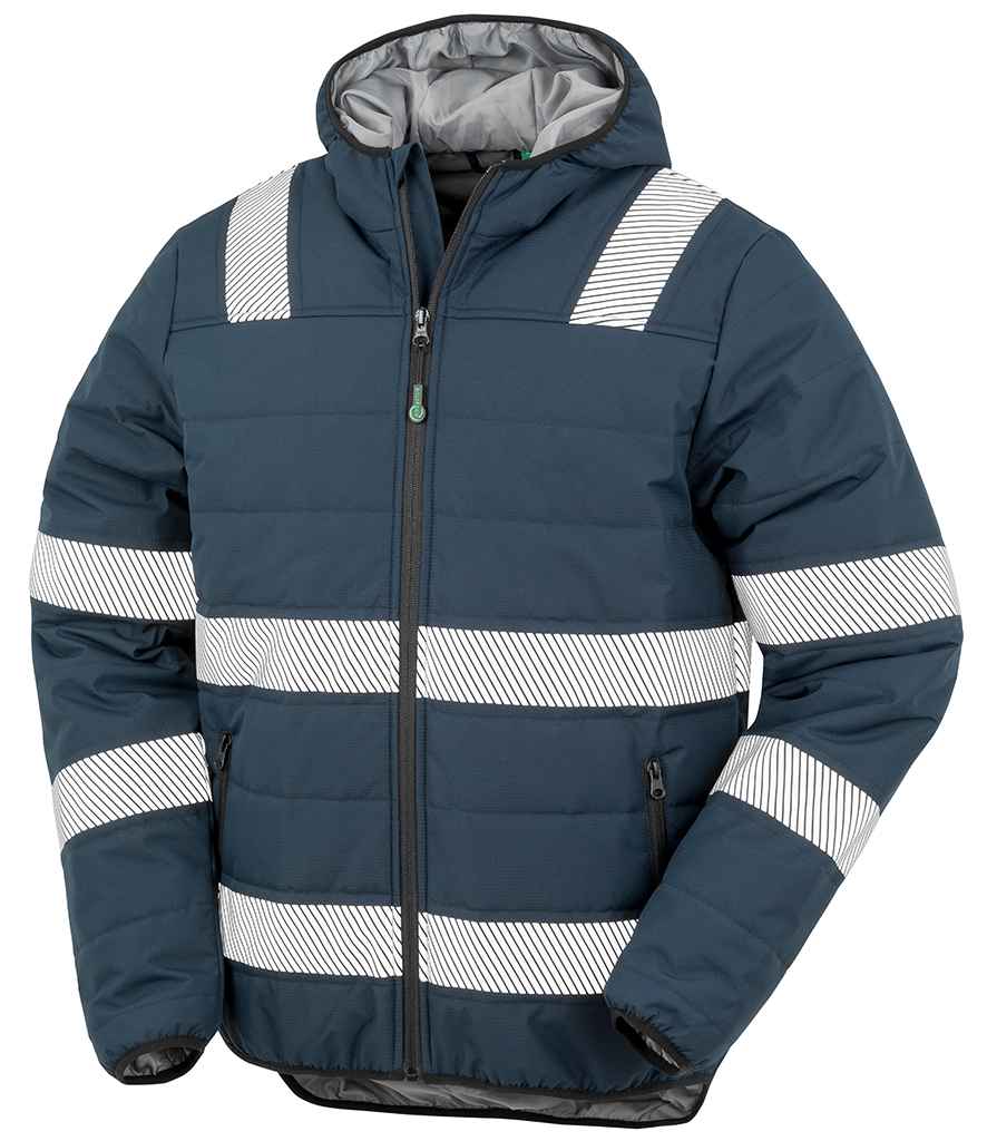 Result Recycled Ripstop Padded Safety Jacket - Navy