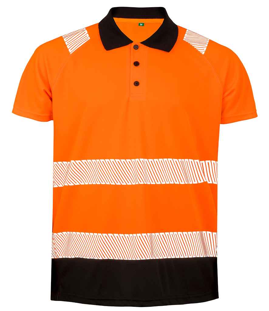Result Recycled Safety Polo Shirt - Fluorescent Orange
