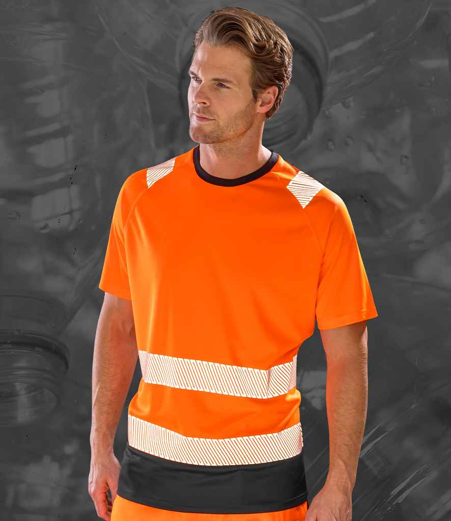 Result Recycled Safety T-Shirt - Fluorescent Orange