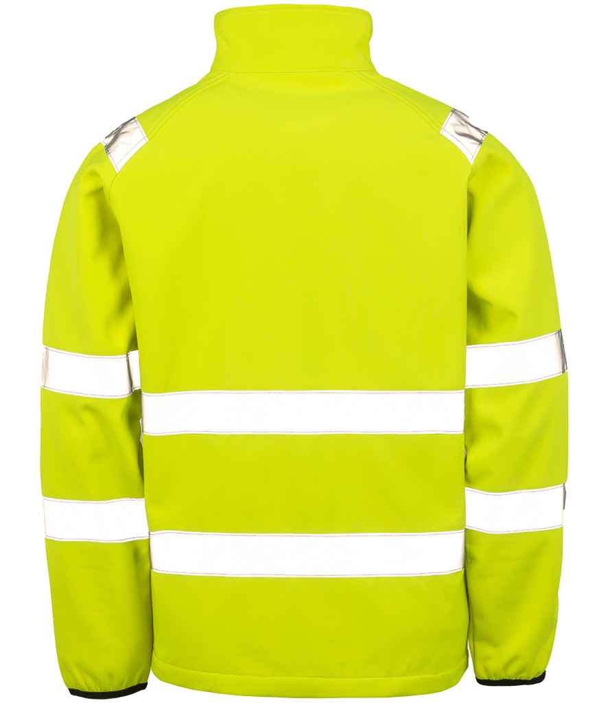 Result Recycled Printable Safety Soft Shell Jacket - Fluorescent Yellow