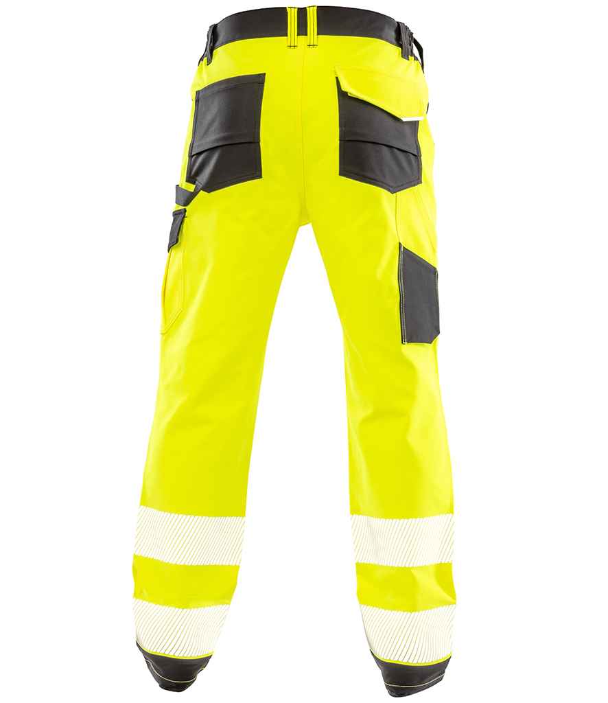 Result Recycled Dynamic Stretch Safety Trousers - Fluorescent Yellow