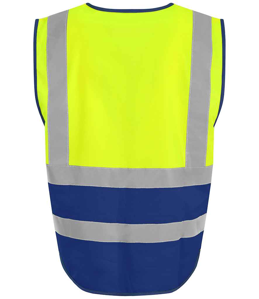 Pro RTX High Visibility Executive Waistcoat - Yellow/Royal Blue