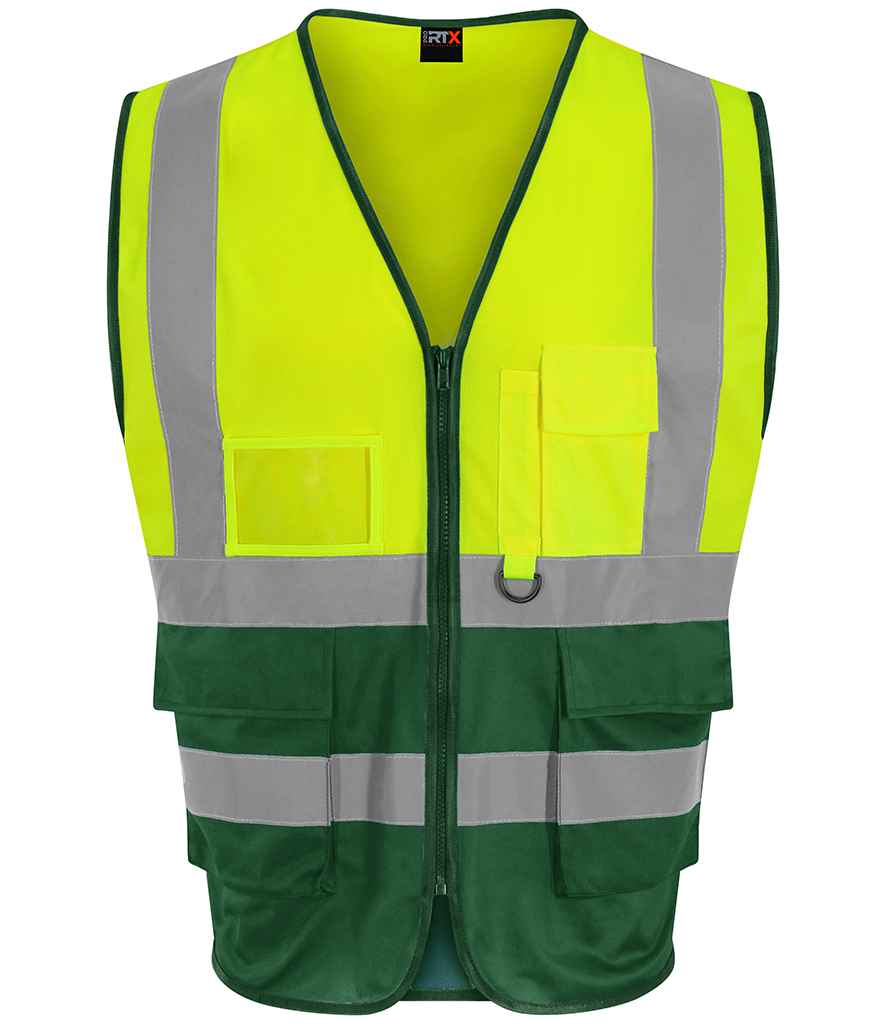 Pro RTX High Visibility Executive Waistcoat - Yellow/Paramedic Green