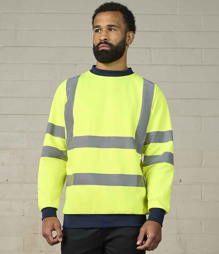 Pro RTX High Visibility Two Tone Sweatshirt - Yellow/Navy
